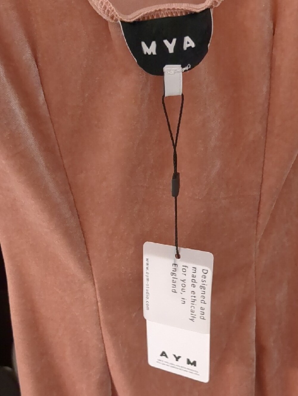 AYM Paxton Mini Dress In Pink Velvet - Picture 8 of 8